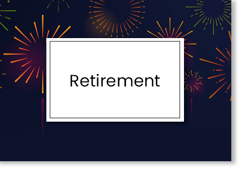 Retirement ecard greeting card title card